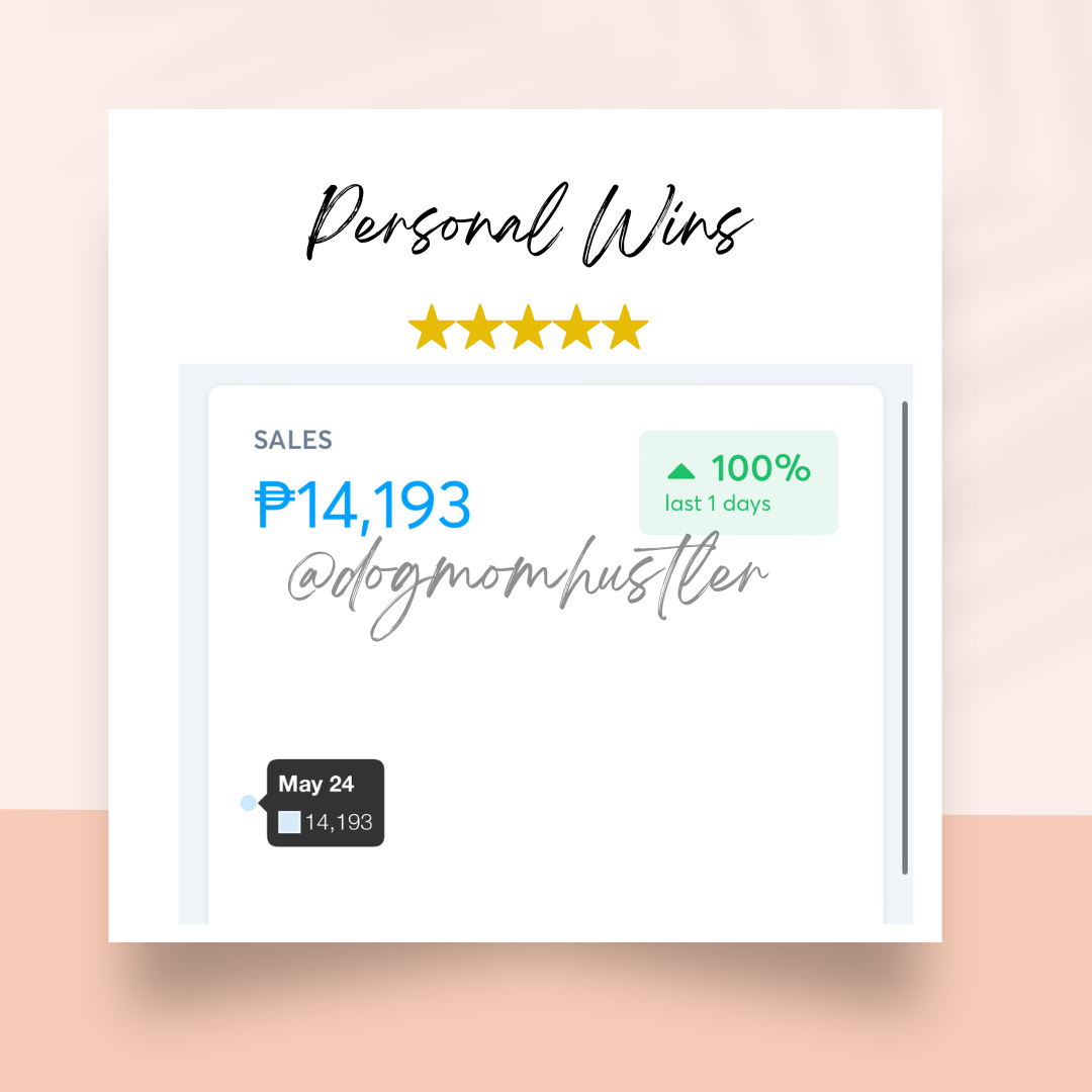 Personal win — ₱14,193 in sales