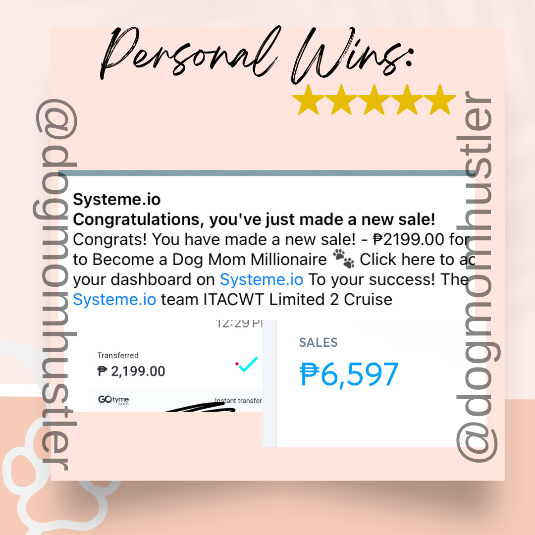 Personal win — ₱6,597 in sales